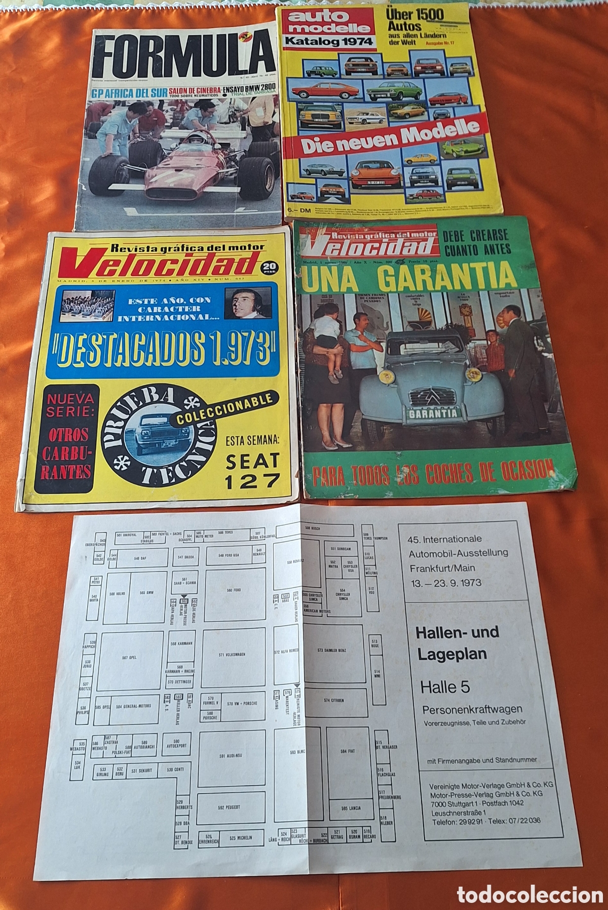 Coches: Lote de 4 Revistas de Coches - Velocidad - F&oacute;rmula - Auto Modelle - A&ntilde;os 60 - 70
