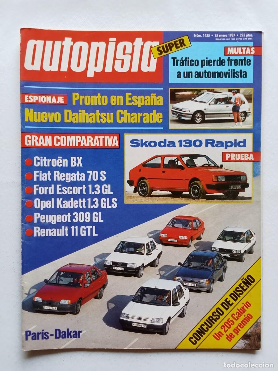 Coches: AUTOPISTA N&ordm; 1435 1987 DAIHATSU CHARADE Citroen BX FIAT REGATA Opel Kadett FORD ESCORT Renault 11