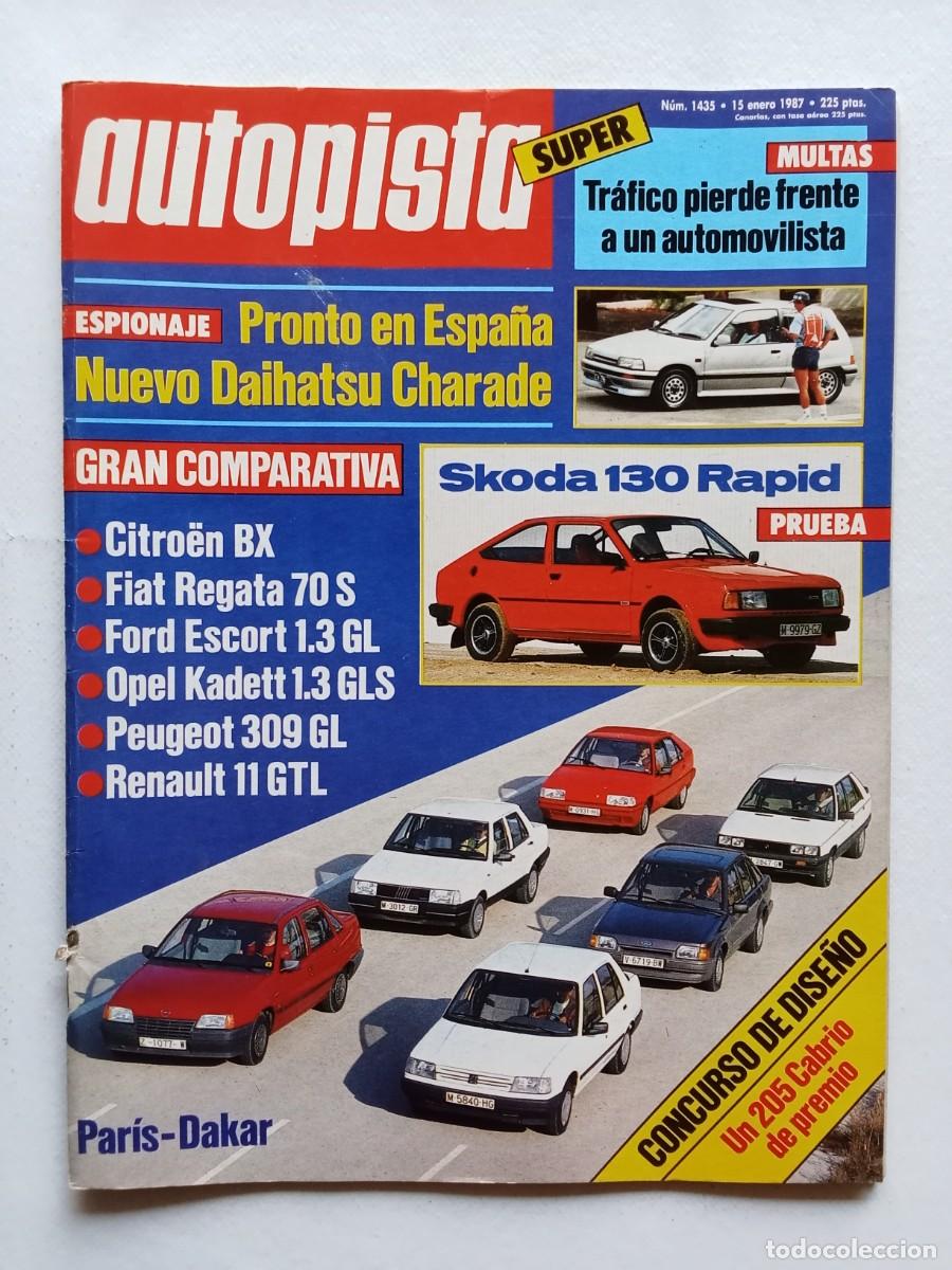 Coches: AUTOPISTA N&ordm; 1435 1987 DAIHATSU CHARADE Citroen BX FIAT REGATA Opel Kadett FORD ESCORT Renault 11