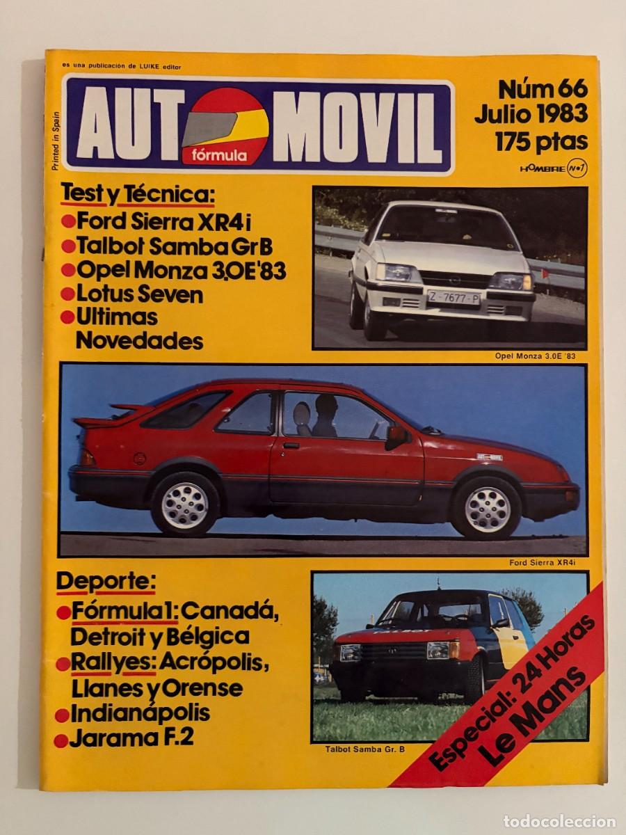 Coches: AUTOMOVIL. N&ordm; 66. JULIO 1983. ALFA 33. LANCIA BETA COUP&Eacute;. BMW 524 TURBODIESEL. FIAT UNO. VER FOTOS
