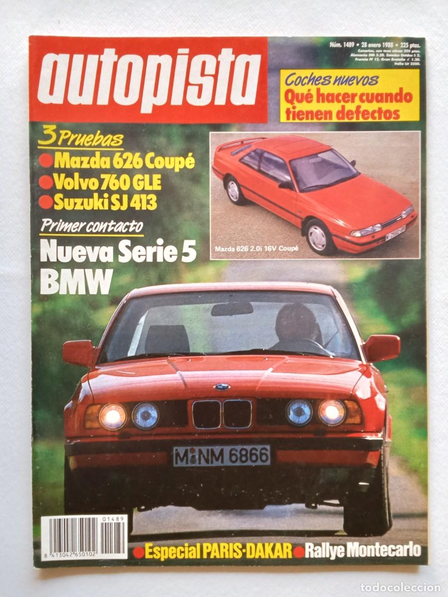 Auto: AUTOPISTA N&ordm; 1489 1988 BMW SERIE 5 Mazda 626 Coup&eacute; VOLVO 760 GLE Suzuki SJ 413 PARIS DAKAR Montecarl