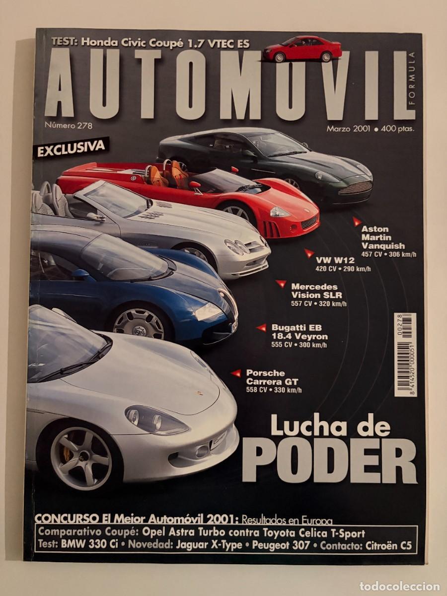 Cars: AUTOMOVIL. N&deg; 278. MARZO 2001. ASTON MARTIN VANQUISH. BUGATTI EB 18.4 VEYRON. MERCEDES VISION. LEER