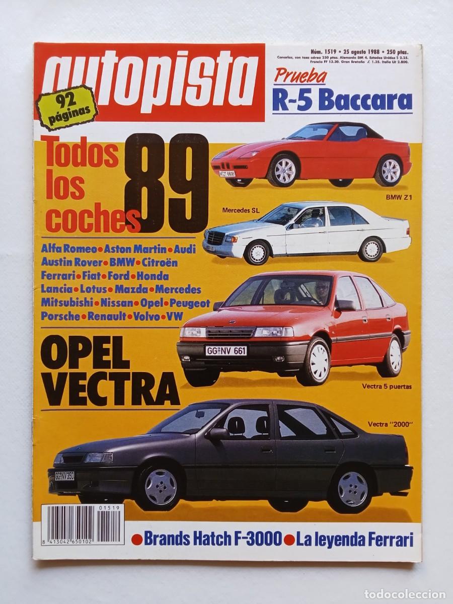 Coches: AUTOPISTA N&ordm; 1519 1988 ALFA ROMEO Aston Martin AUDI Citroen BMW Nissan PORSCHE Volvo LANCIA Ferrari