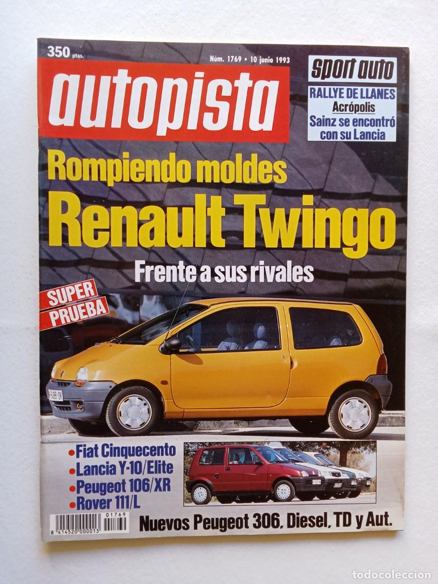 Coches: AUTOPISTA N&ordm; 1769 1993 RENAULT TWINGO FIAT CINQUECENTO LANCIA Y 10 PEUGEOT 106 ROVER CARLOS SAINZ