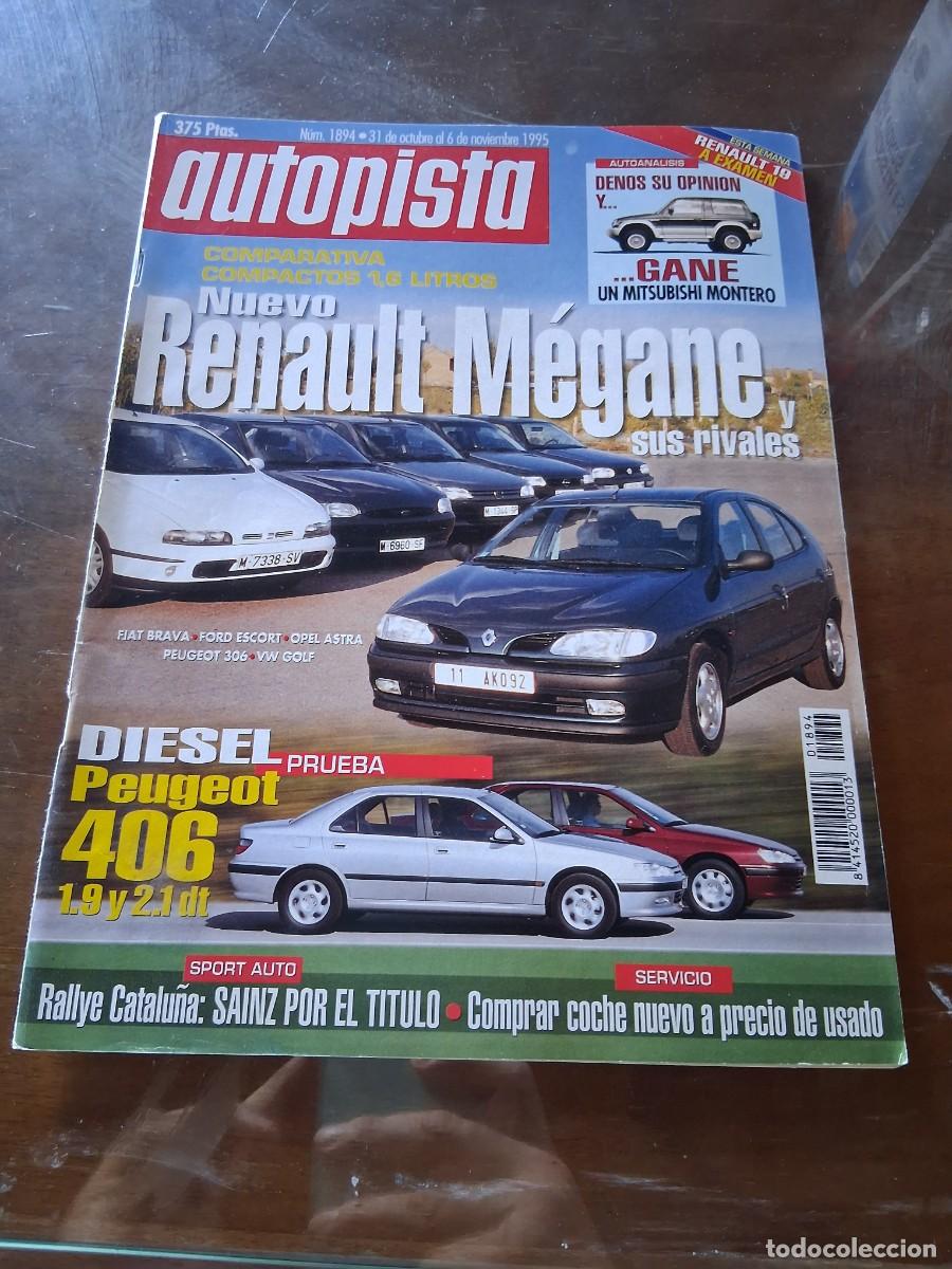 Coches: Revista coche autopista 1894 a&ntilde;o 1995 Renault megane 19 Peugeot 406 Mercedes SLK