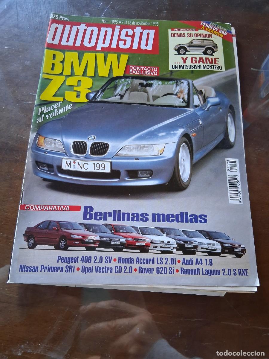 Coches: Revista coche autopista 1895 a&ntilde;o 1995 BMW Z3 Peugeot 306 Bugatti Nissan Almera