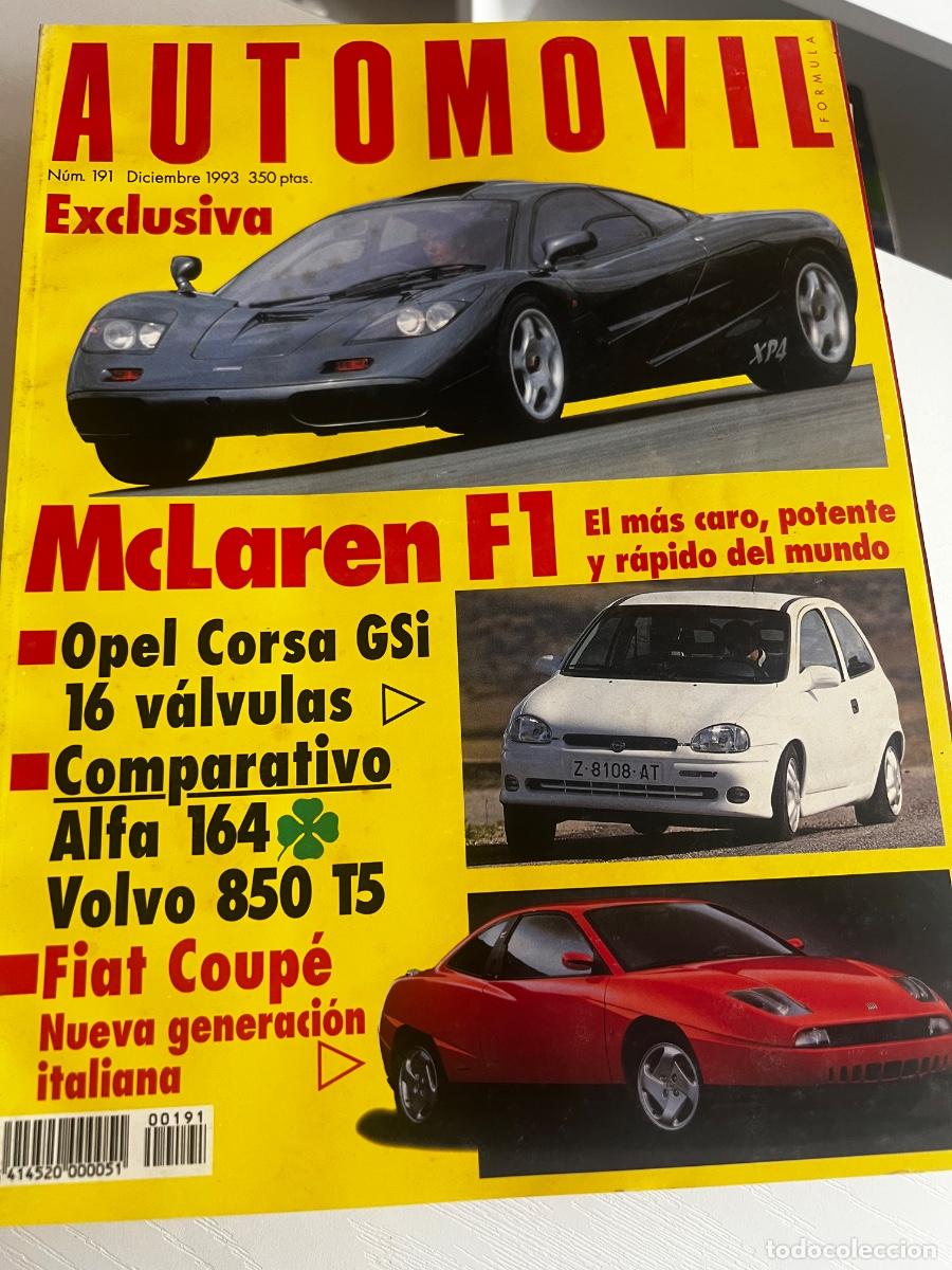 Coches: AUTOMOVIL. N&ordm; 191. DICIEMBRE 1993. MCLAREN F1. OPEL CORSA GSI 16v. ALFA 164.