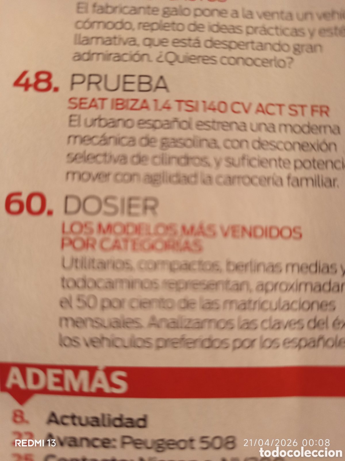 Coches: Revista COCHES N&uacute;m 56, agosto 2014 - Foto 2