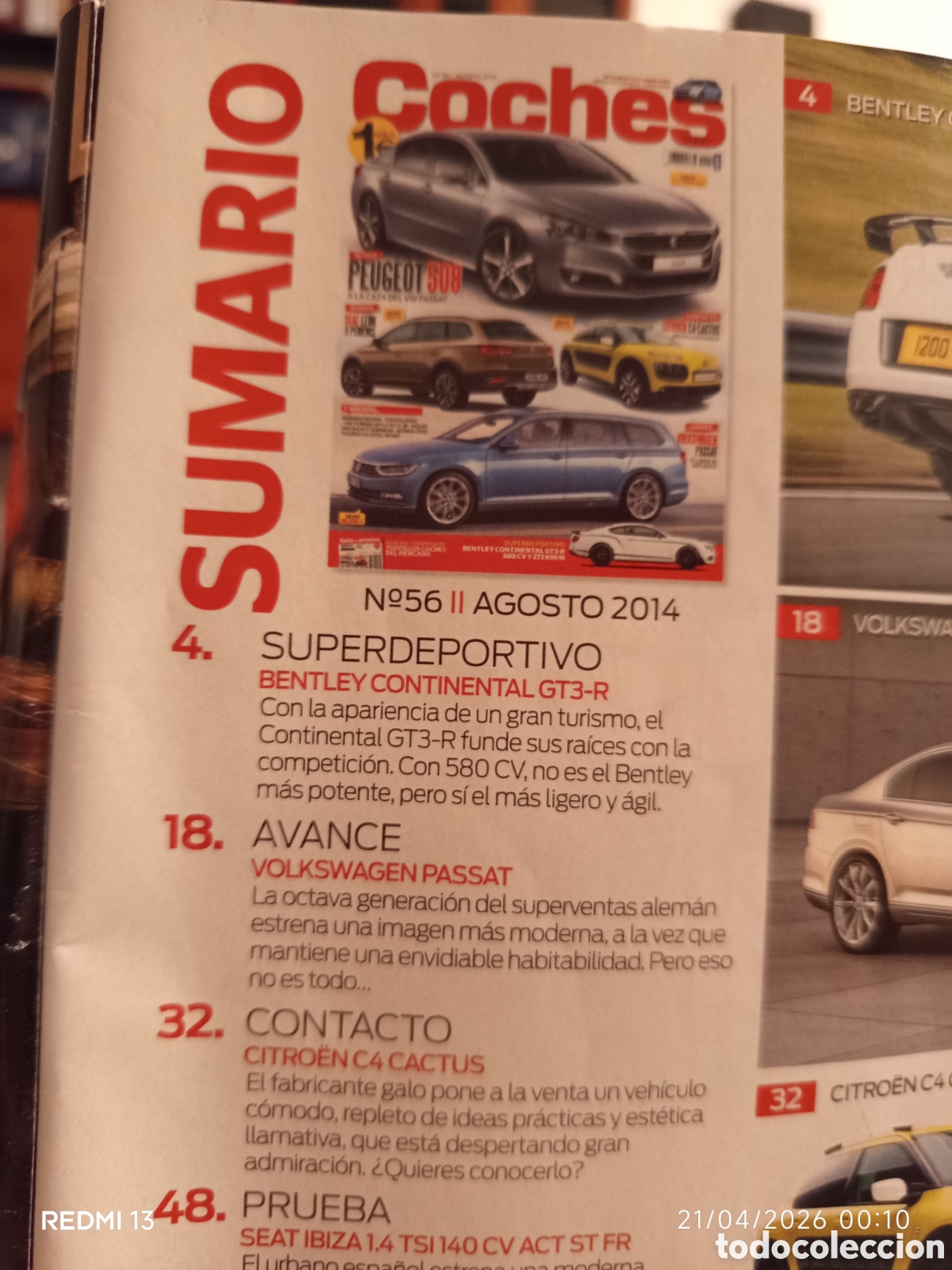 Coches: Revista COCHES N&uacute;m 56, agosto 2014 - Foto 4