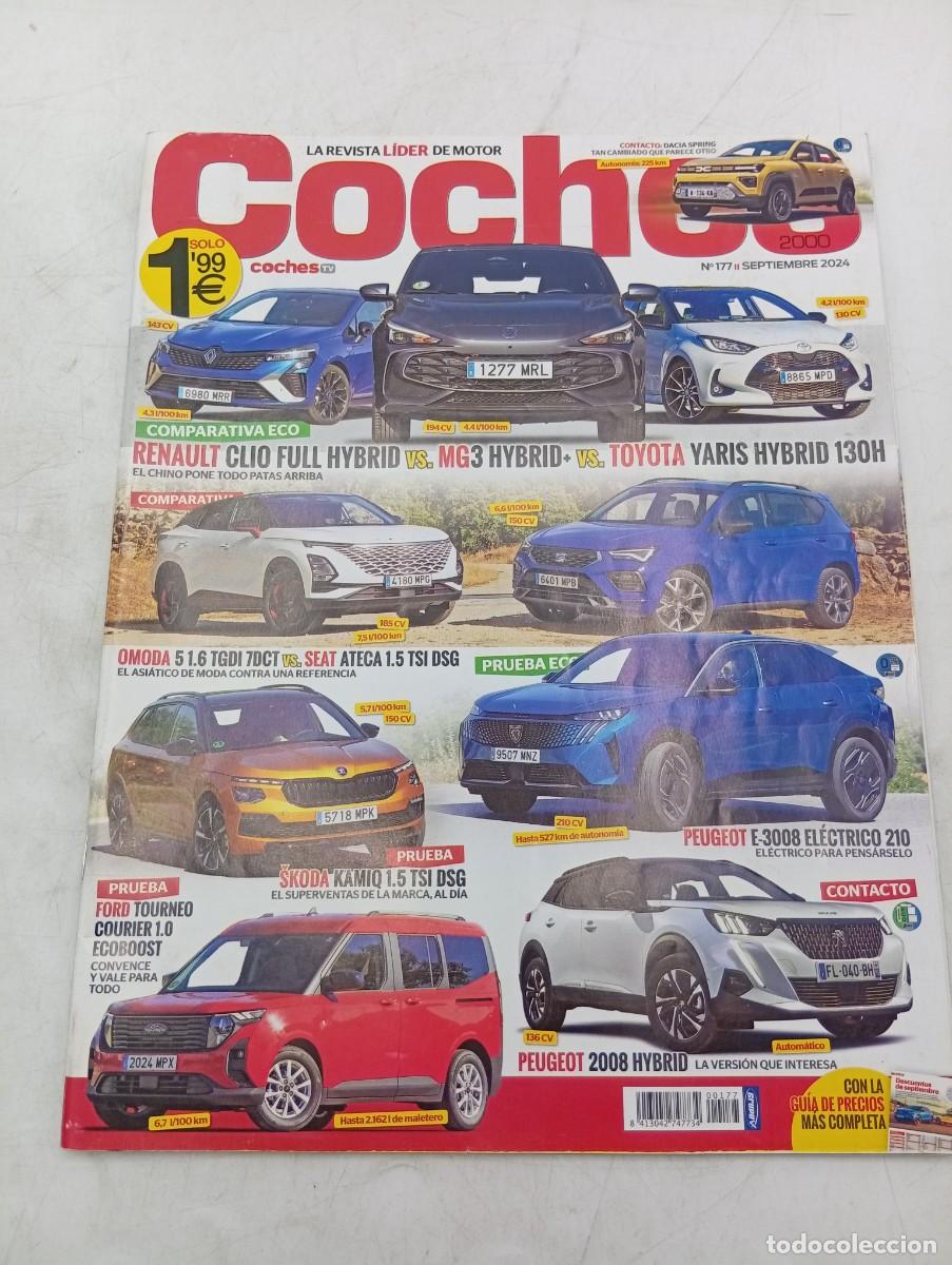 Coches: COCHES 2000. N&ordm; 177. A&Ntilde;O 2024. PRUEBA : PEUGEOT E-3008 ELECTRICO. TOYOTA YARIS HYBRID. FORD... LEER.