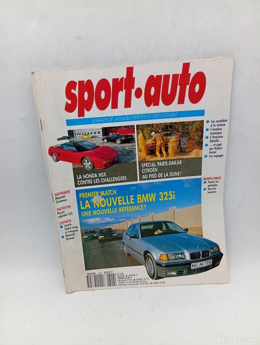 Coches: SPORT AUTO. N&ordm; 348. A&Ntilde;O 1991. FERRARI CABRIOLET 512. BMW 325I. PARIS-DAKAR. HONDA NSX..... LEER