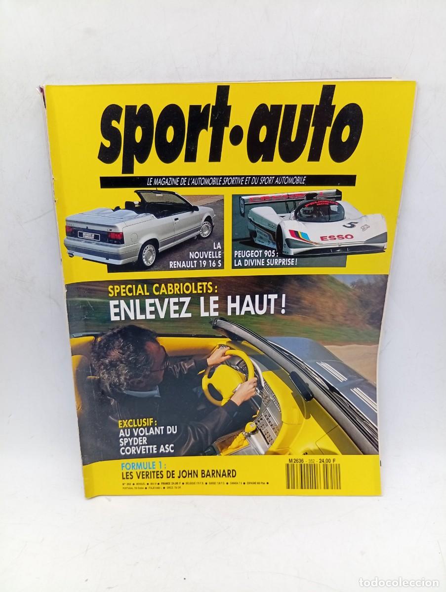 Coches: SPORT AUTO. N&ordm; 352. A&Ntilde;O 1991. PEUGEOT 905. RENAULT 19. SPECIAL CABRIOLET. FORMULE 1.... LEER