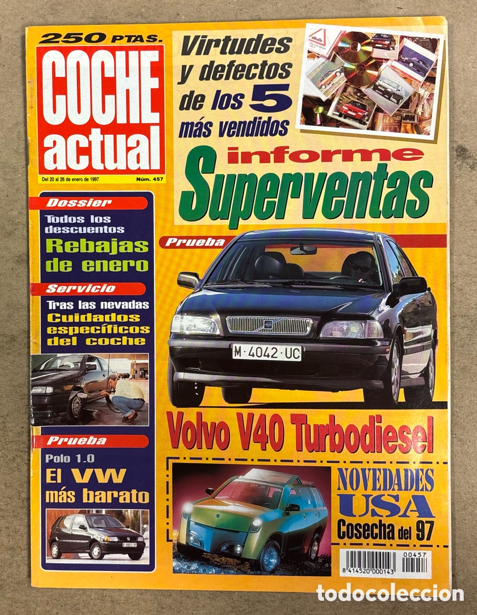 Coches: COCHE ACTUAL N&deg; 457 (1997). VOLVO V40 TD, VOLKSWAGEN POLO 1.0, MERCEDES CLK,&hellip;
