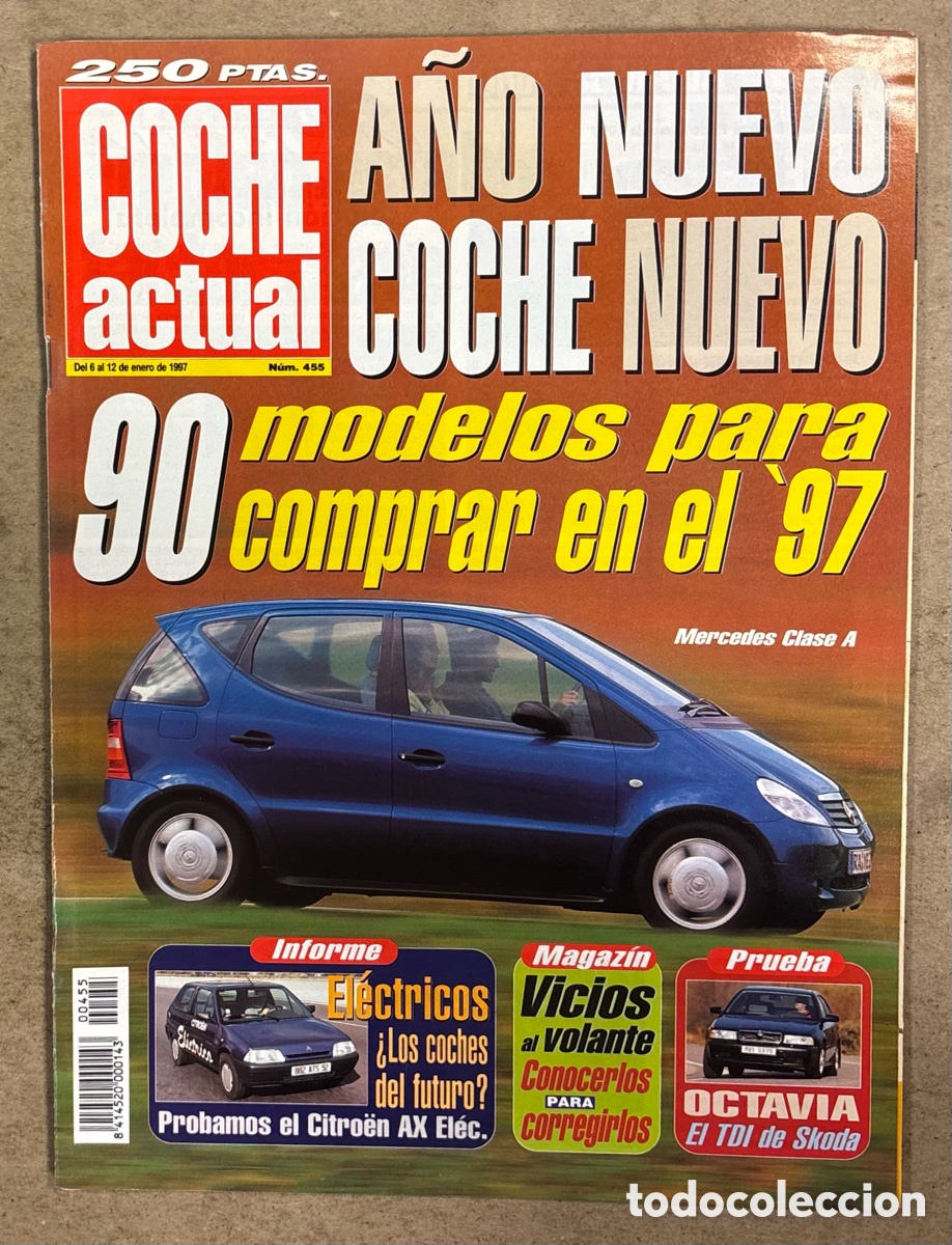 Coches: COCHE ACTUAL N&deg; 455 (1997). CITROEN AX EL&Eacute;CTRICO, SAAB 900 ARTIC, SKODA OCTAVIA,..