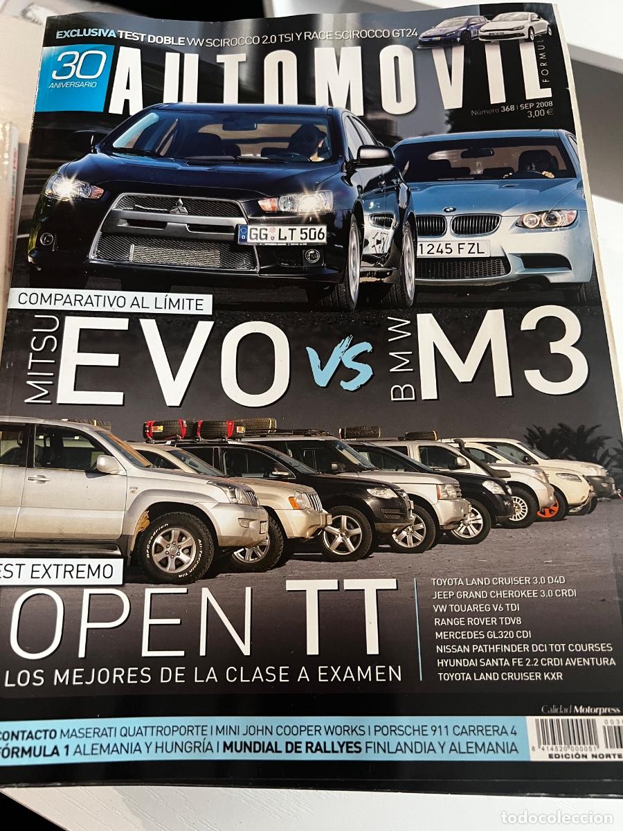 Coches: AUTOM&Oacute;VIL. N&deg; 368. SEPTIEMBRE 2008. MITSU EVO. BMW M3. OPEN TT. MASERATI QUATTROPORTE.