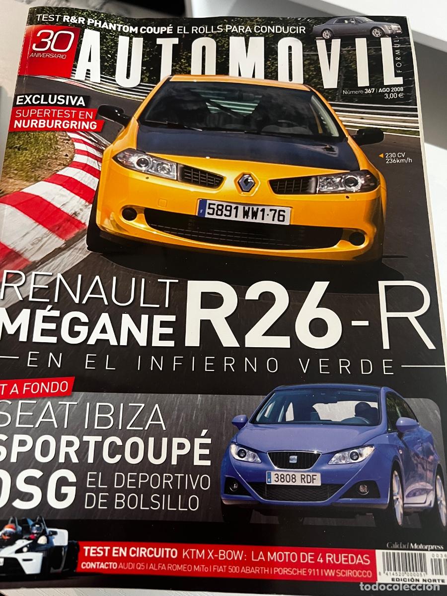Coches: AUTOM&Oacute;VIL. N&deg; 367. OCTUBRE 2008. RENAULT MEGANE R26-R. SEAT SPORTCOUPE DSG.