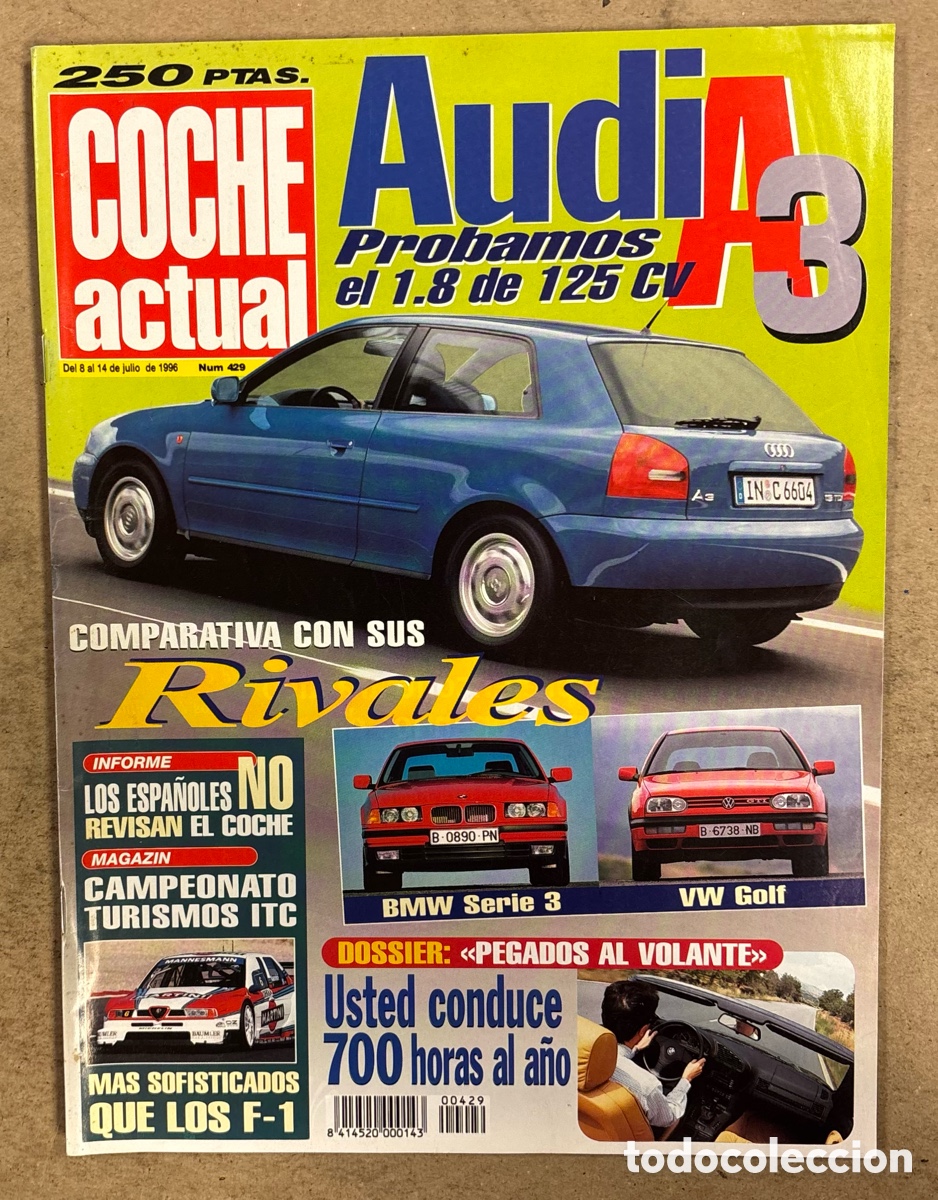 Coches: COCHE ACTUAL N&deg; 429 (1996). AUDI A3 Vs BMW SERIE 3 y VW GOLF, HYUNDAI ACCENT 1.5 16V GT,..