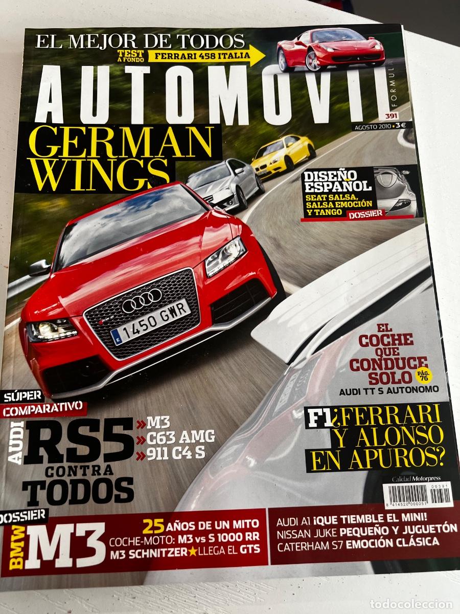 Coches: AUTOMOVIL. N&ordm; 391. A&Ntilde;O 2010. AUDI RS5. FERRARI 458 ITALIA. AUDI TT S AUT&Oacute;NOMO.