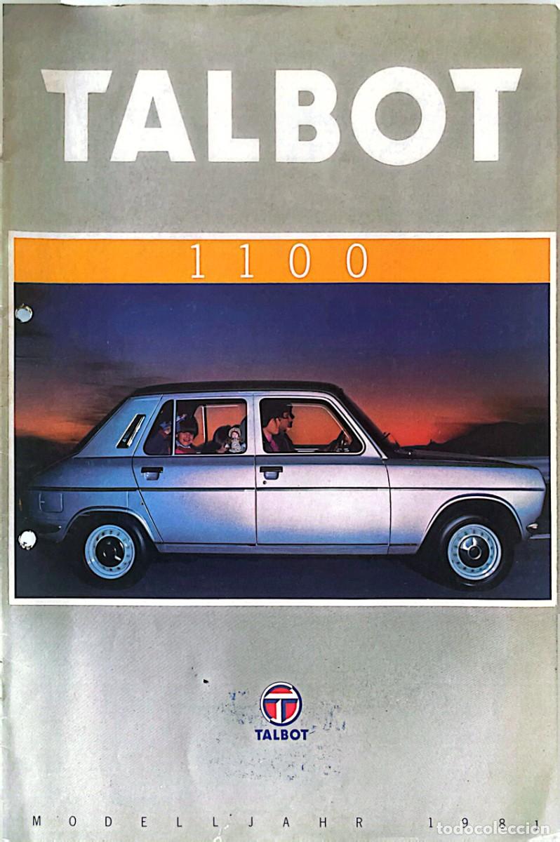 Coches: CAT&Aacute;LOGO TALBOT 1100