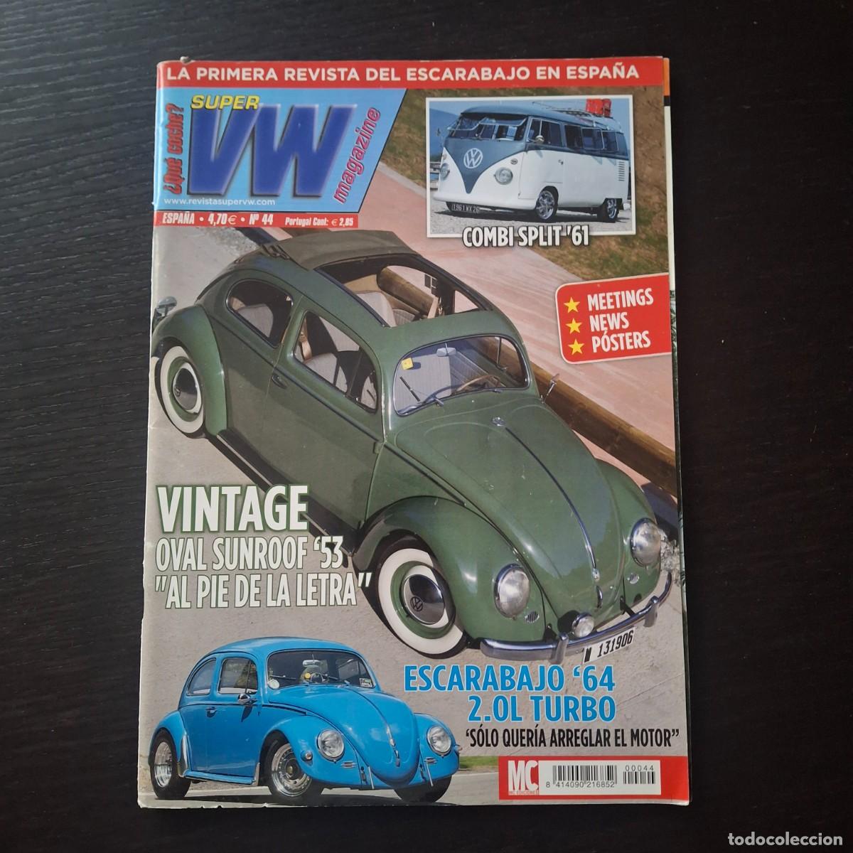 Coches: SUPER VW MAGAZINE N&ordm; 44 - VOLKSWAGEN COMBI SPLIT OVAL ESCARABAJO TURBO SUNROOF POSTER