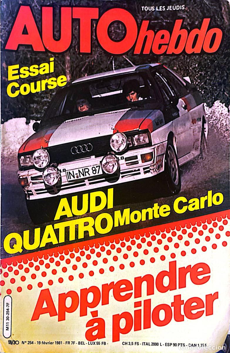 Coches: AUTO HEBDO. AUDI QUATTRO. LOTUS