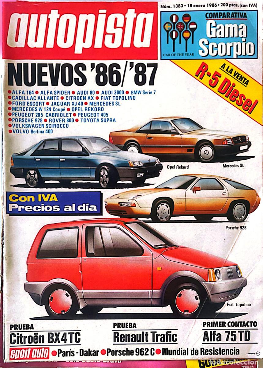 Coches: AUTOPISTA. MODELOS 1986-1987. ALFA ROMEO. CITR&Ouml;EN