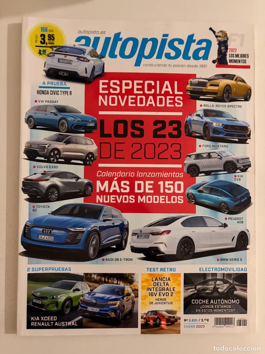 Coches: AUTOPISTA. N&ordm; 3201. ENERO 2023. AUDI 16 E-TRON. BMW SERIE 5 2003. KIA XCEED. LANCIA DELTA. LEER