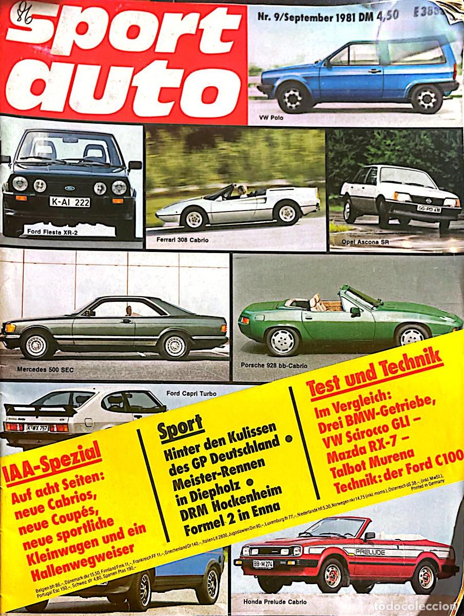 Coches: SPORT AUTO. MERCEDES. FORD. FERRARI. OPEL. VW