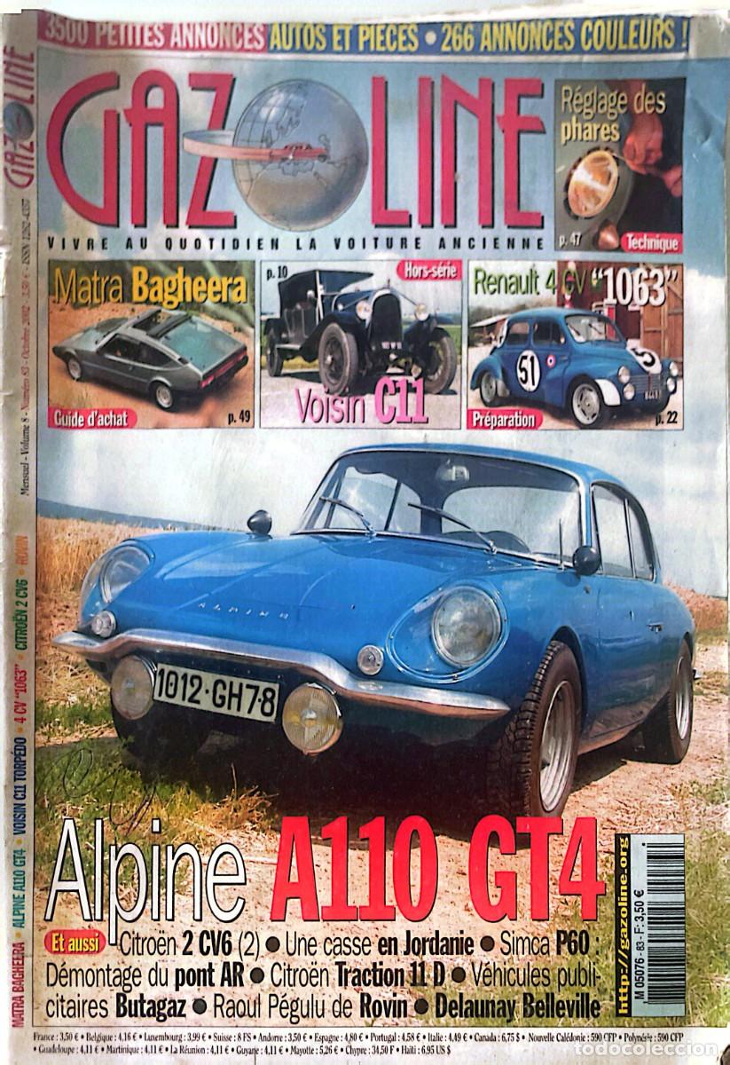 Coches: GAZOLINE. ALPINE. MATRA SIMCA BAGHEERA. VOISIN. RENAULT
