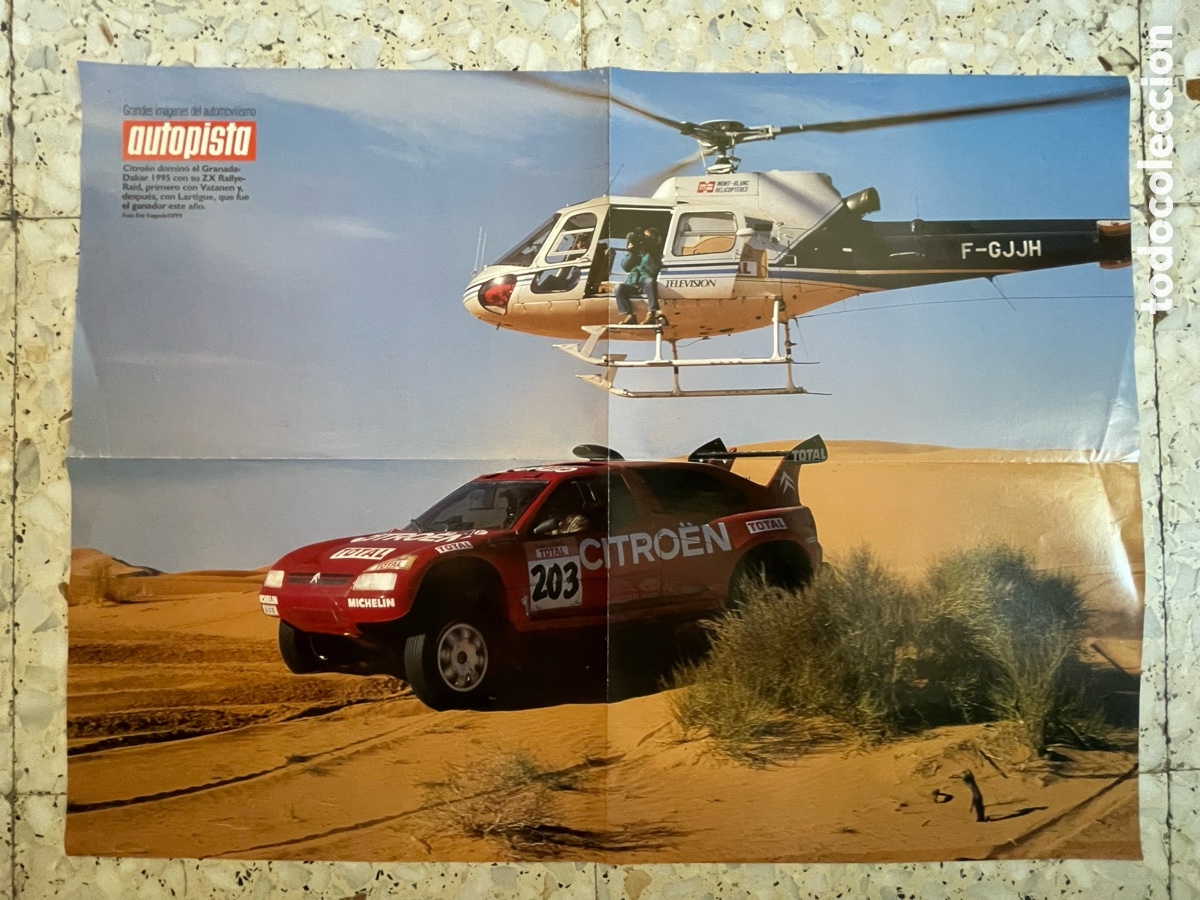 Coches: P&oacute;ster revista Autopista / P&oacute;ster Citroen Granada-Dakar a&ntilde;o 1995