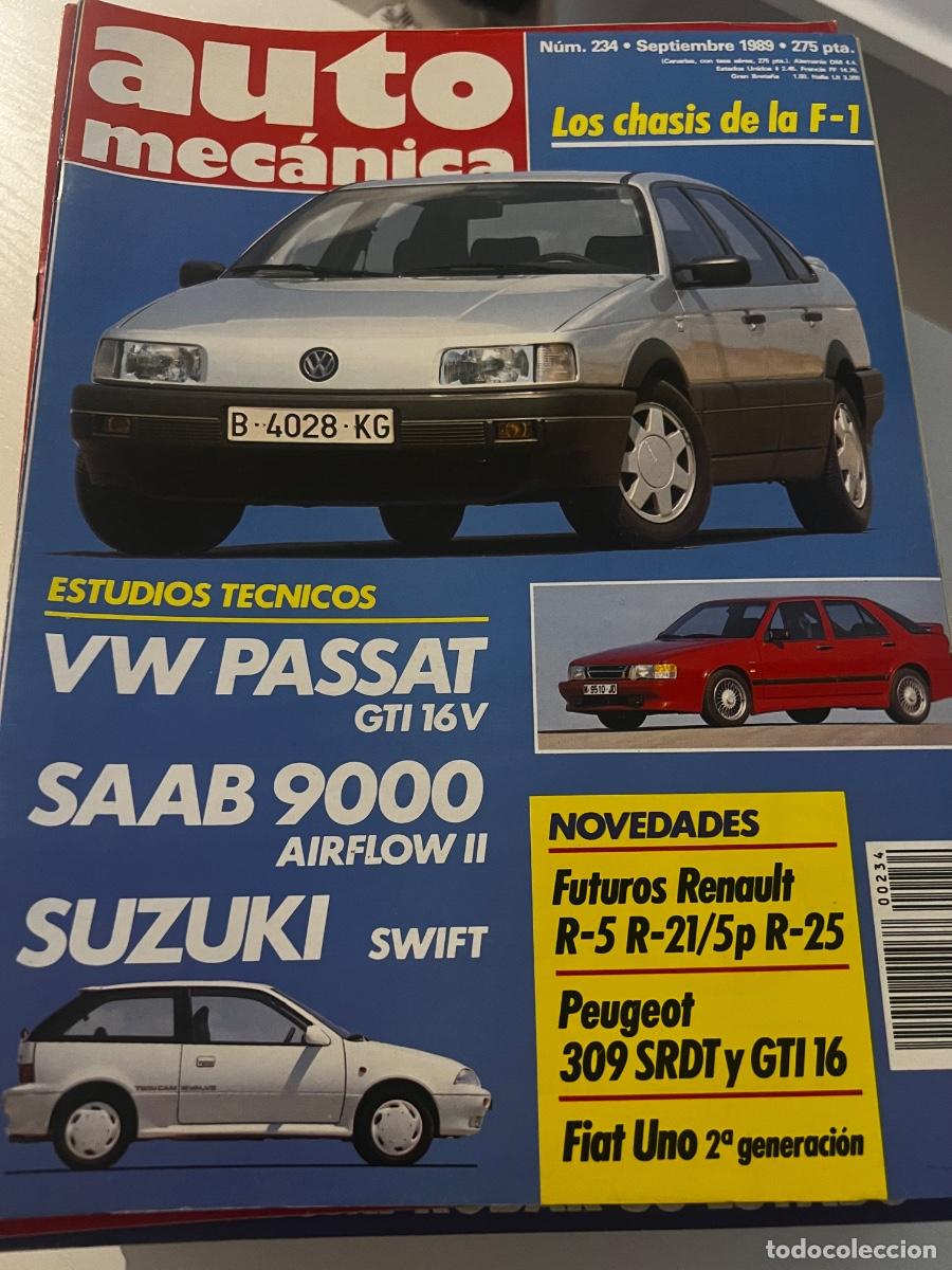 Coches: AUTO MEC&Aacute;NICA. N&ordm; 234. A&Ntilde;O 1989. VW PASSAT GTI 16V. SAAB 9000 AIRFLOW II. SUZUKI SWIFT.