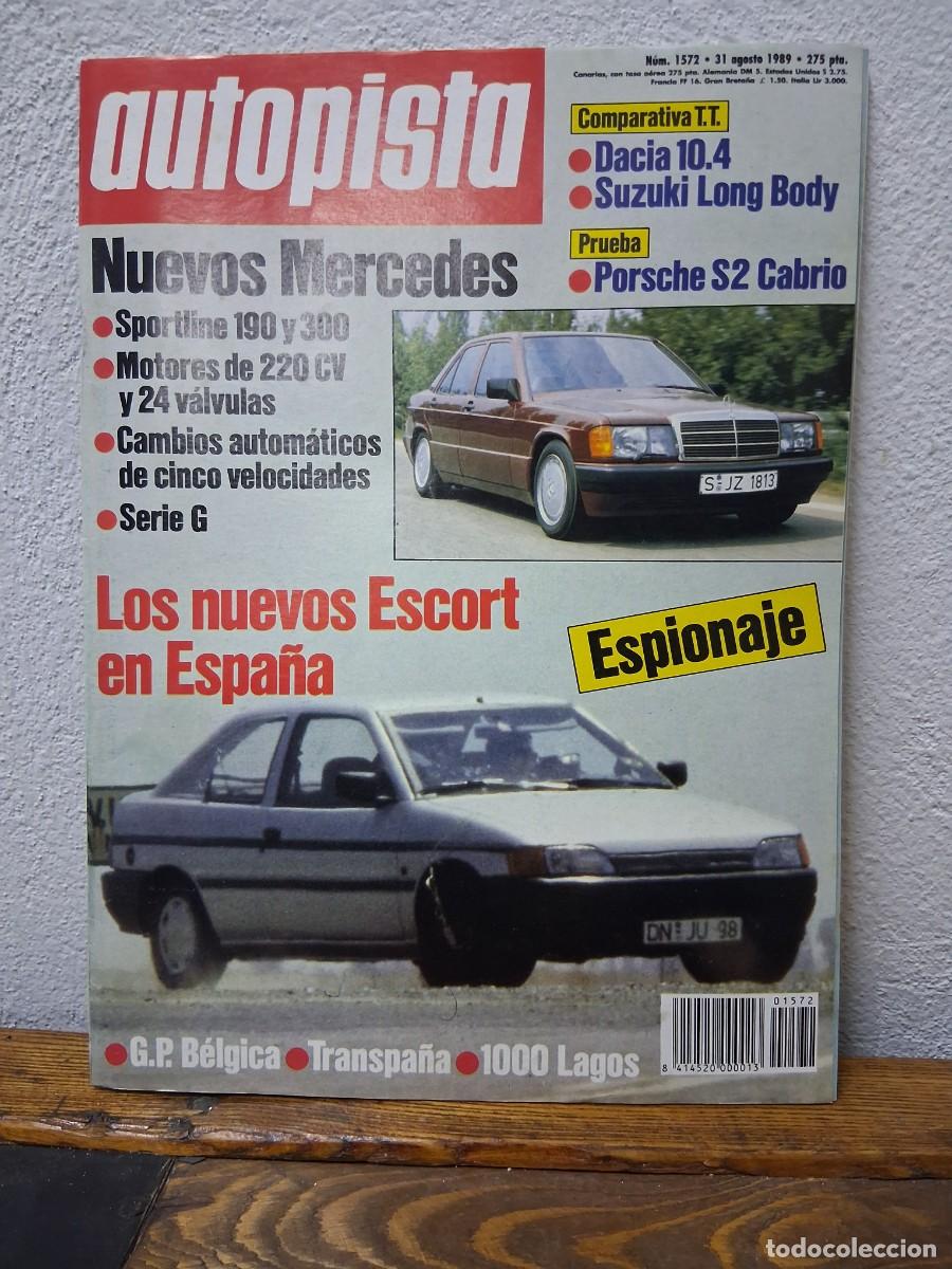 Coches: Revista coche autopista 1572 a&ntilde;o 1989 Porsche 944 S2 cabrio Citro&euml;n FX Suzuki Samurai Renault 21