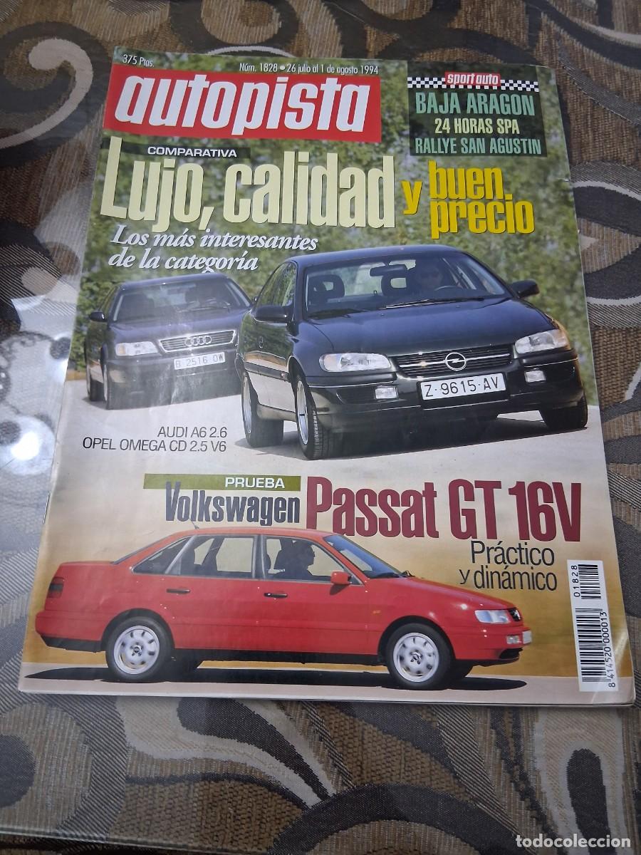 Coches: Revista coche autopista 1828 a&ntilde;o 1994 audi A6 Opel Omega Volkswagen Passat gt Mazda 323 Volvo 960