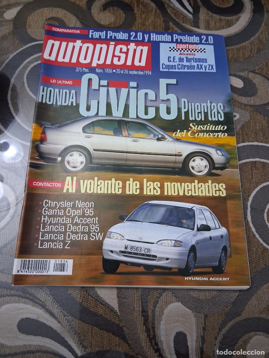 Coches: Revista coche autopista 1836 Honda Prelude Civic Rallye Oriol Gomez Citro&euml;n Xantia Ford Probe