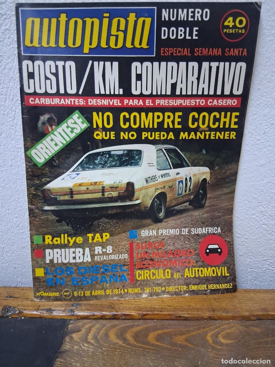 Coches: Revista Autopista coche 791 792 Renault 8 Ferrari Dino 308 GT 4 poster Hans Stuck March BMW