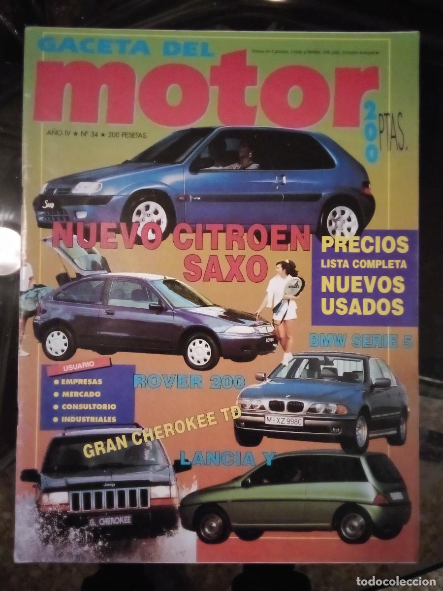 Coches: GACETA DEL MOTOR, A&Ntilde;O IV, NUMERO 34
