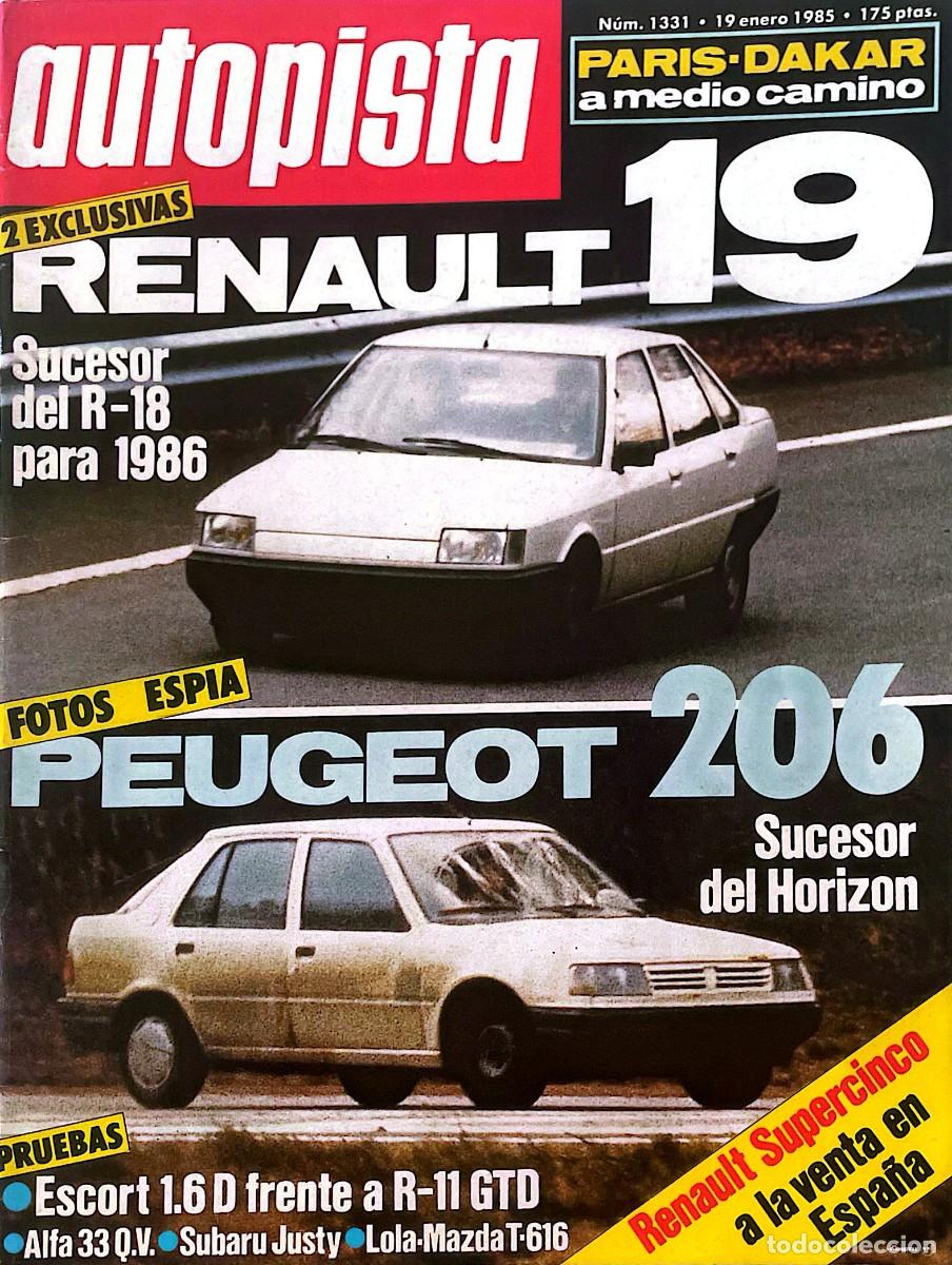 Coches: REVISTA AUTOPISTA. TALBOT ARIZONA. PEUGEOT. RENAULT. SEAT. FORD. SUBARU.