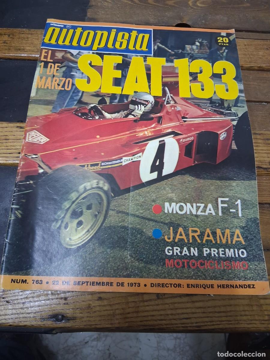 Coches: Revista coche autopista 763 Ford Almusafes Almusaford Mec&aacute;nico aceite motor Jackie Stewart