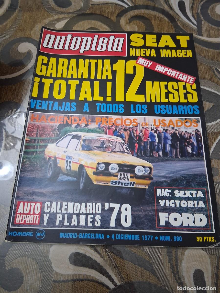 Coches: Revista coche autopista 980 autobianchi A112 Chrysler Simca Horizon Bjorn Waldegaard MG Midget