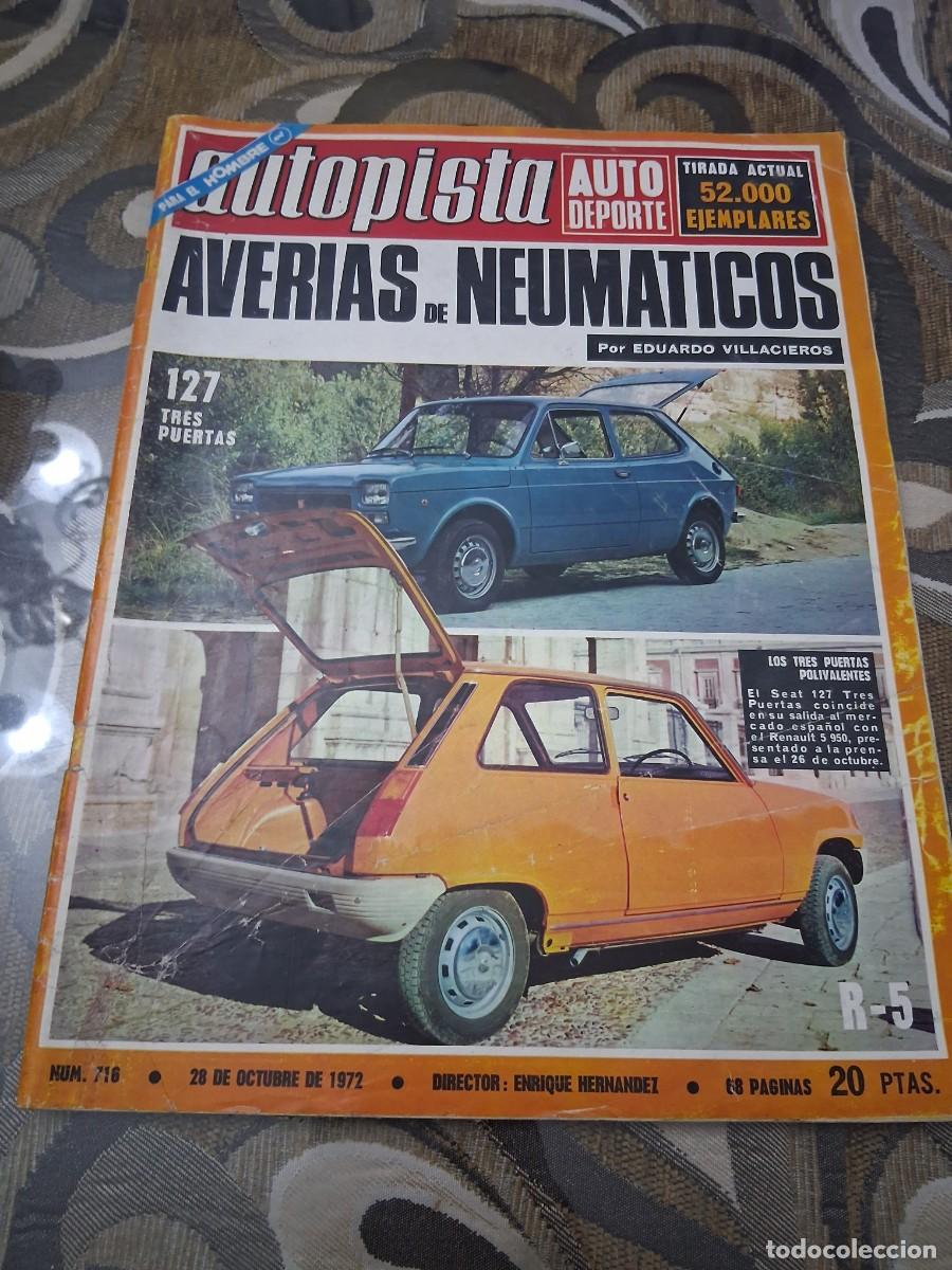 Coches: Revista coche autopista 716 Seat 127 600 Renault R 5 Poster Peter Revson