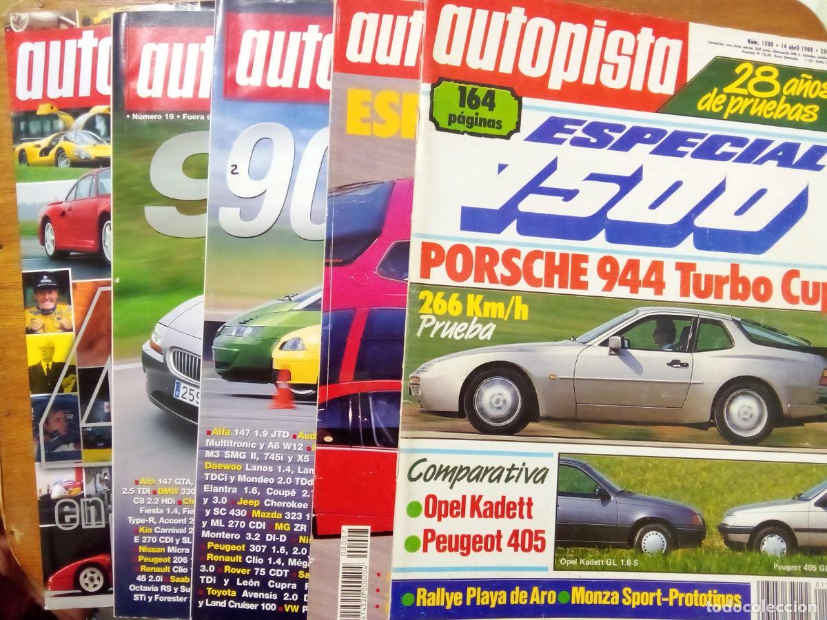 Coches: LOTE REVISTA AUTOPISTA ESPECIAL PRUEBAS 1988 1991 2002 2003 Y 40 A&Ntilde;OS EN IMAGENES