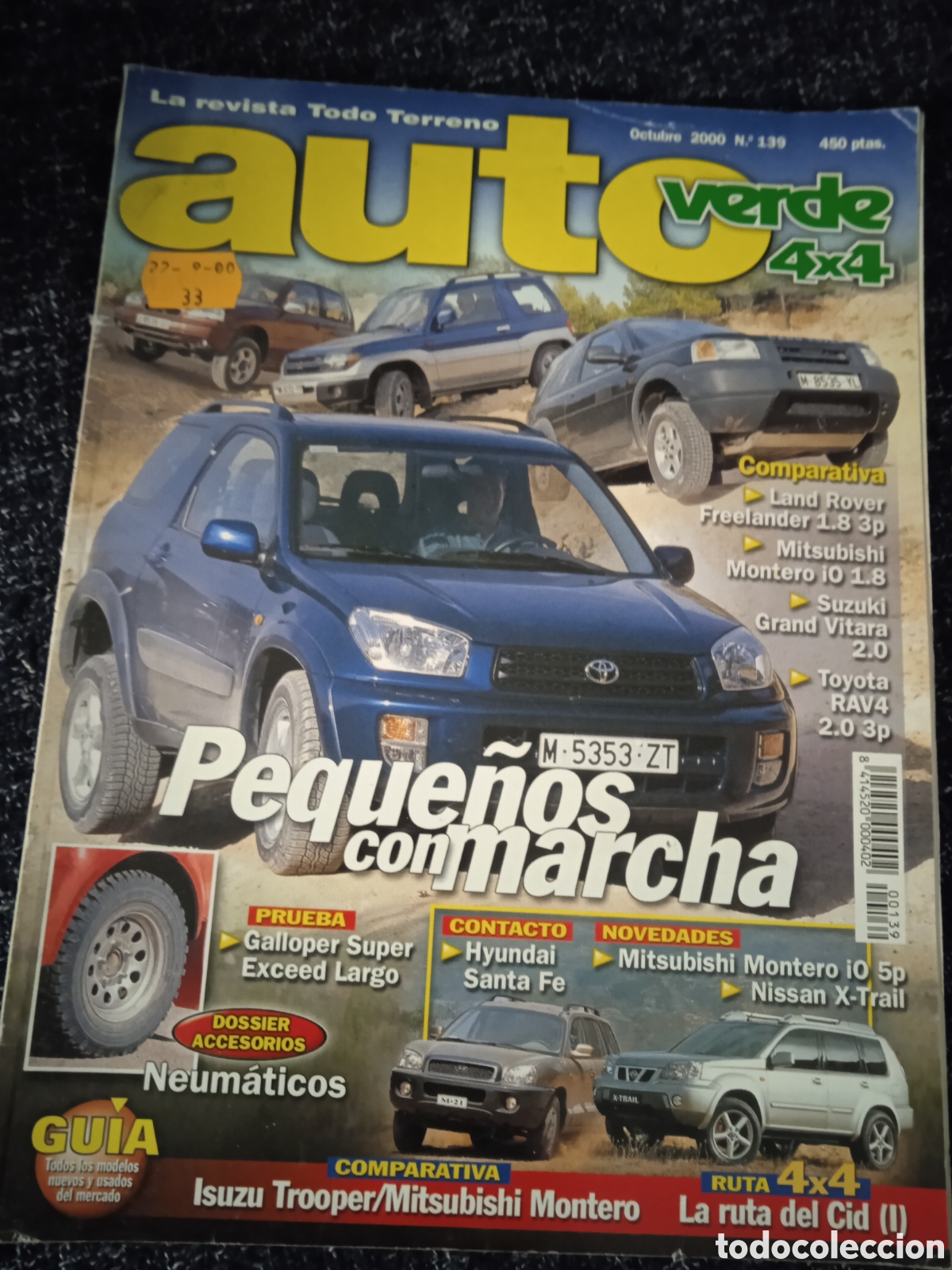 Coches: AUTO VERDE 4X4 N&ordm; 139 OCTUBRE 2000 - GALLOPER SUPER EXCEED 2.5 TDI LX LARGO. TATA TELCOLINE TDI