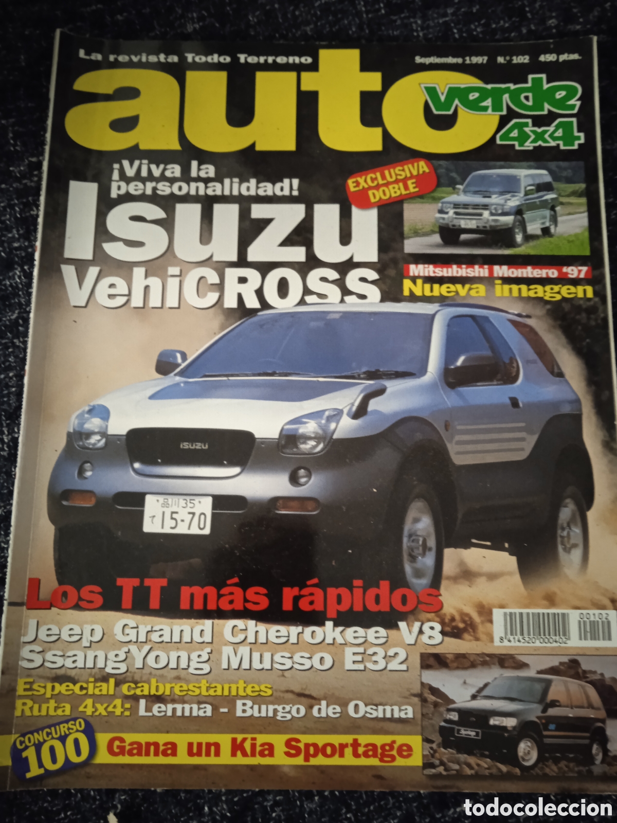 Coches: AUTO VERDE 4X4 N&ordm; 102 SEPTIEMBRE 1997 102 MITSUBISHI MONTERO JEEP GRAND CHEROKEE V8 MUSSO E32