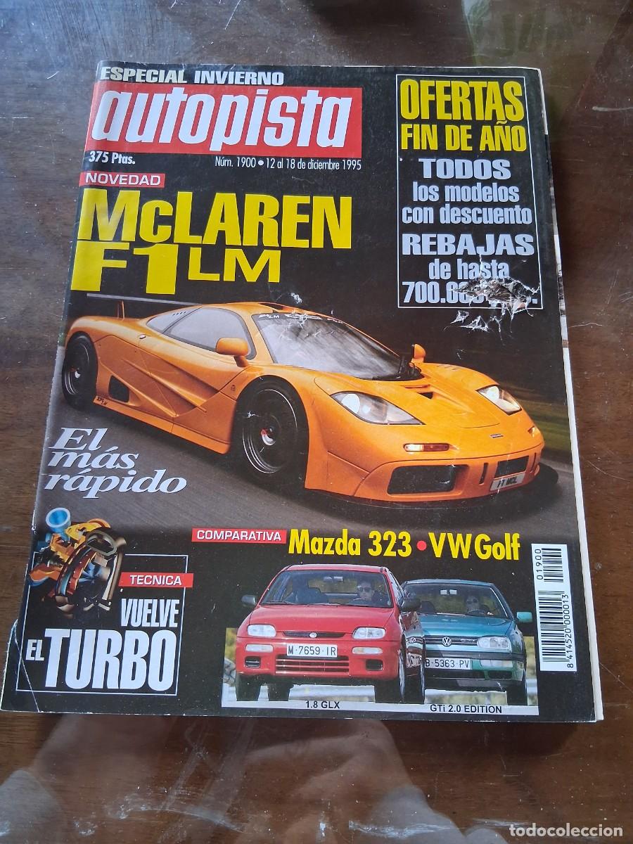 Coches: Revista coche autopista 1900 a&ntilde;o 1995 Saab 9000 Mazda 323 GLX Golf GTi Suzuki Vitara