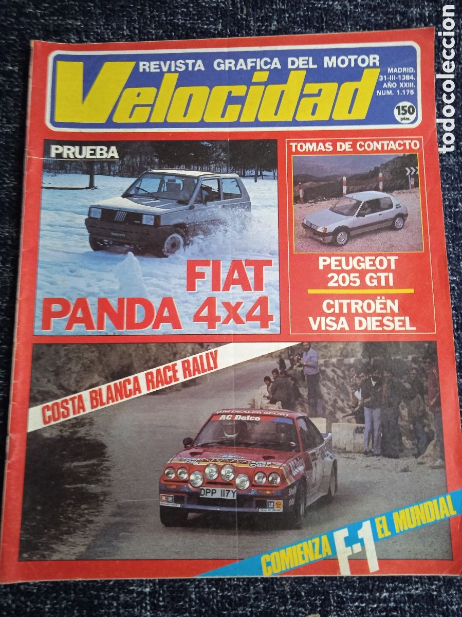 Coches: VELOCIDAD N&ordm; 1175 A&Ntilde;O 1984 FIAT PANDA 4X4, PEUGEOT 205 GTI, CITRO&Euml;N VISA DIESEL