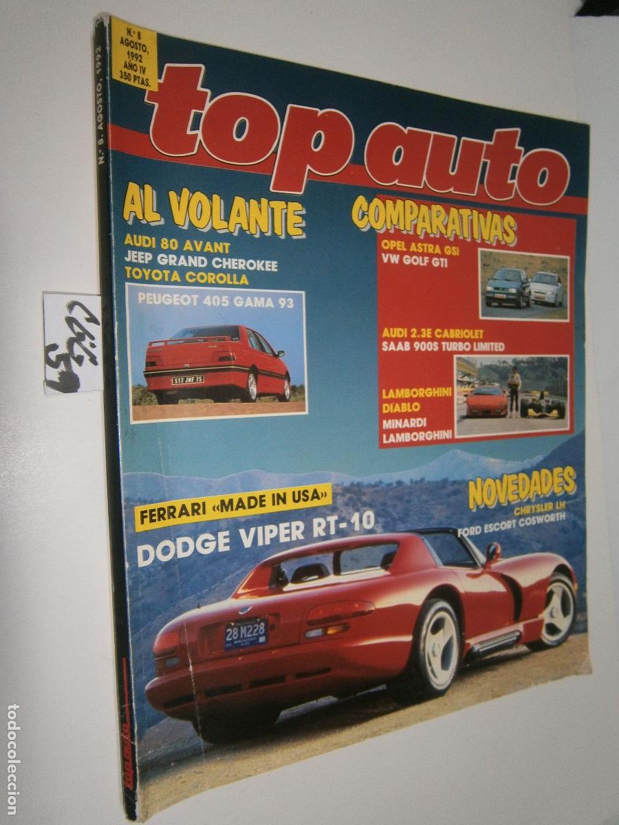 Coches: TOP AUTO - N&ordm; 8 -1992