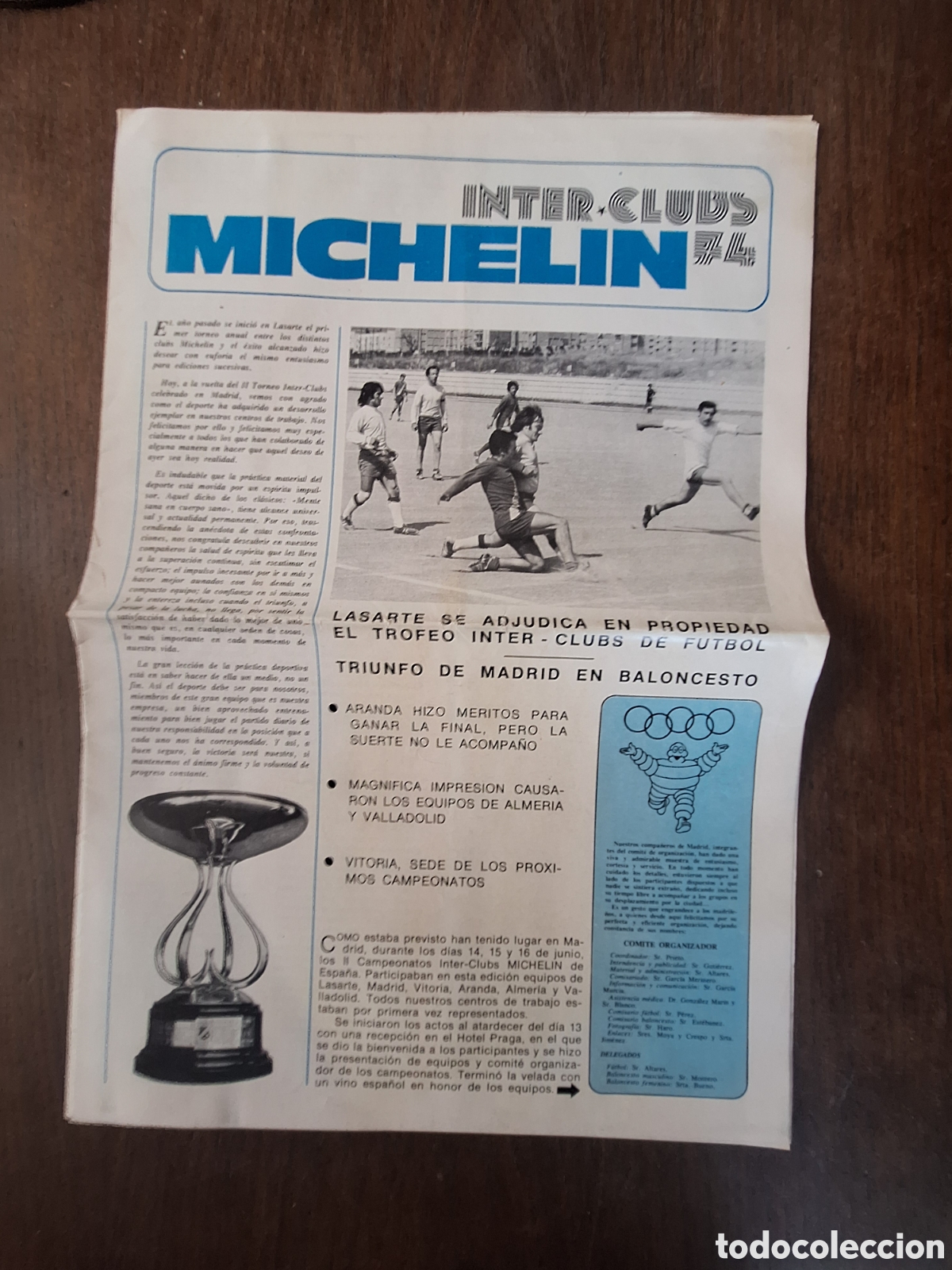 Coches: Revista inter clubs 74 michel&iacute;n neum&aacute;ticos de 1974