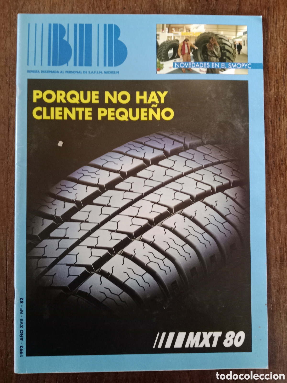 Coches: Revista Bib Michelin n. 82 de 1992 autom&oacute;vil neum&aacute;tico