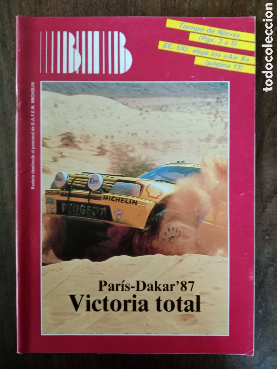 Coches: Revista Bib Michelin n. 65 de 1987 autom&oacute;vil neum&aacute;tico