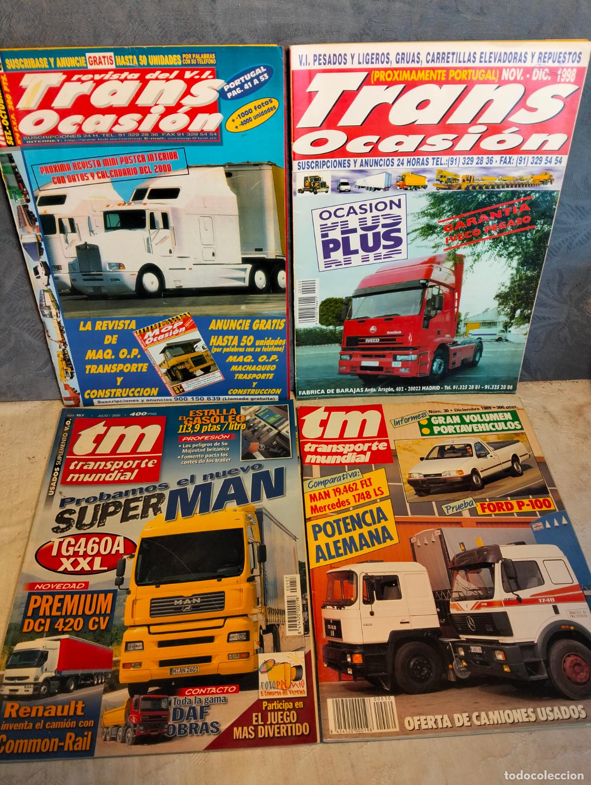 Coches: Lote revistas trans ocasi&oacute;n tm transporte mundial veh&iacute;culos de carga man iveco a&ntilde;os 80-90 camiones
